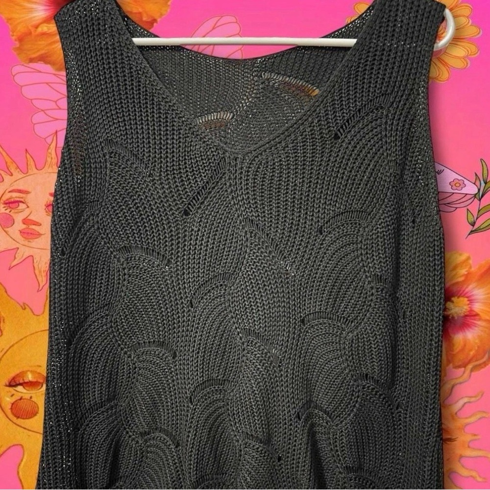 Black Knit Sleeveless Top